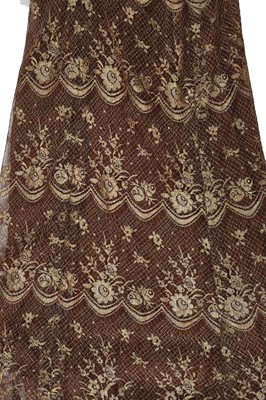 Lot 243 - A Valentino haute couture pleated brown chiffon evening dress, 1970s