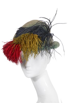 Lot 294 - A rare Vivienne Westwood felt wool hat, 'Vive La Cocotte' collection, Autumn-Winter 1995-96