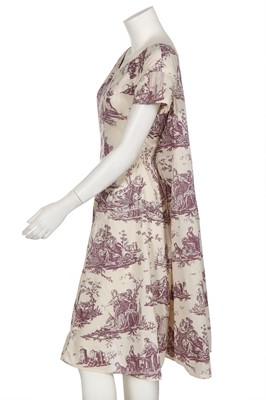 Lot 150 - A Vivienne Westwood toile de Jouy cotton dress, 'Les Femmes Ne Connaissent Pas Toute Leur Coquetterie', Spring-Summer 1996