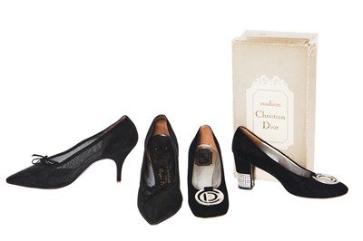 Lot 156 - Two pairs of Christian Dior shoes, 1960s