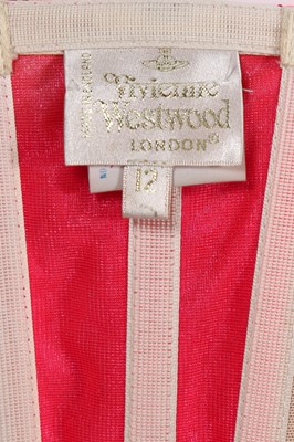 Lot 296 - A Vivienne Westwood corset with red netting overlay, 'Vive La Bagatelle' collection, Spring-Summer 1997