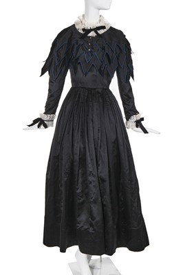 Lot 16 - A Chanel by Lagerfeld black silk historicist evening gown, Autumn-Winter 1984-85