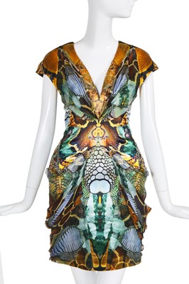 Lot 352 - Alexander McQueen printed organza and satin dress, 'Plato's Atlantis' collection, Spring-Summer 2010