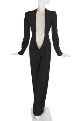 Lot 309 - An Alexander McQueen black rayon-blend jumpsuit, 'La Poupee', Spring-Summer 1997