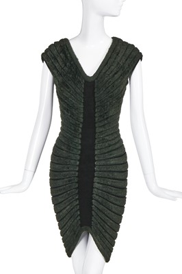 Lot 317 - An Azzedine Alaia green chenille dress, Spring-Summer 1994