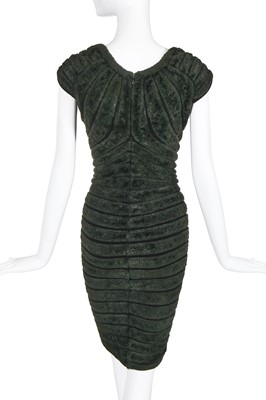 Lot 317 - An Azzedine Alaia green chenille dress, Spring-Summer 1994