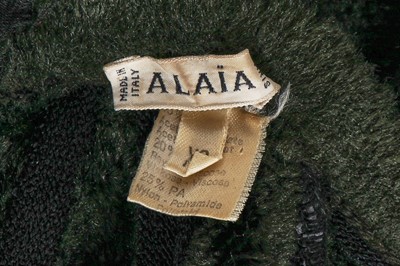 Lot 317 - An Azzedine Alaia green chenille dress, Spring-Summer 1994