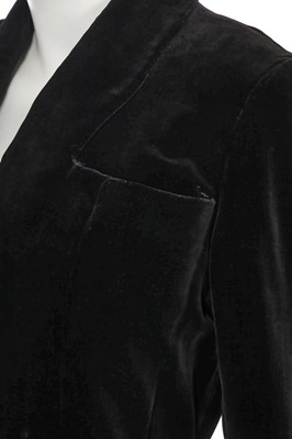 Lot 318 - A Jacques Fath black velvet evening coat, early 1950s