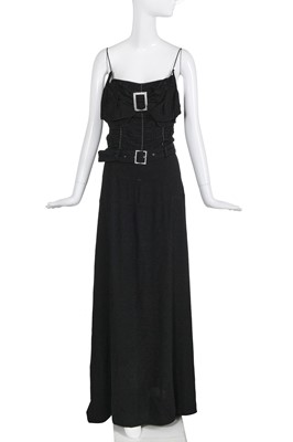 Lot 136 - A John Galliano black cloqué evening gown, 2003