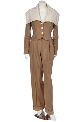 Lot 161 - Christian Dior by John Galliano camel wool trouser suit, 'Sportswear', Autumn-Winter 1999-2000