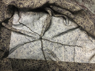 Lot 84 - A Mariano Fortuny gold stencilled gauze robe, 1920s-30s