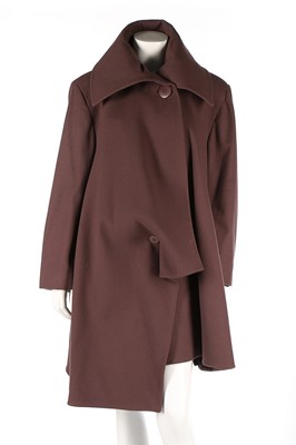 Lot 391 - A John Galliano brown wool coat, Autumn-Winter...