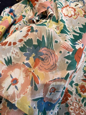 Lot 272 - An Ossie Clark floral printed chiffon dress, mid 1970s