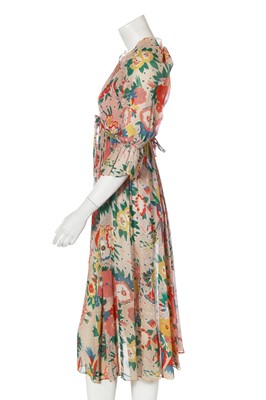 Lot 272 - An Ossie Clark floral printed chiffon dress, mid 1970s