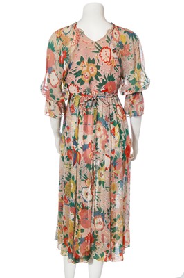 Lot 272 - An Ossie Clark floral printed chiffon dress, mid 1970s
