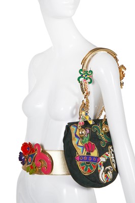 Lot 407 - Elizabeth Taylor's Versace bag and matching belt, 'Pop' collection, Spring-Summer  1991