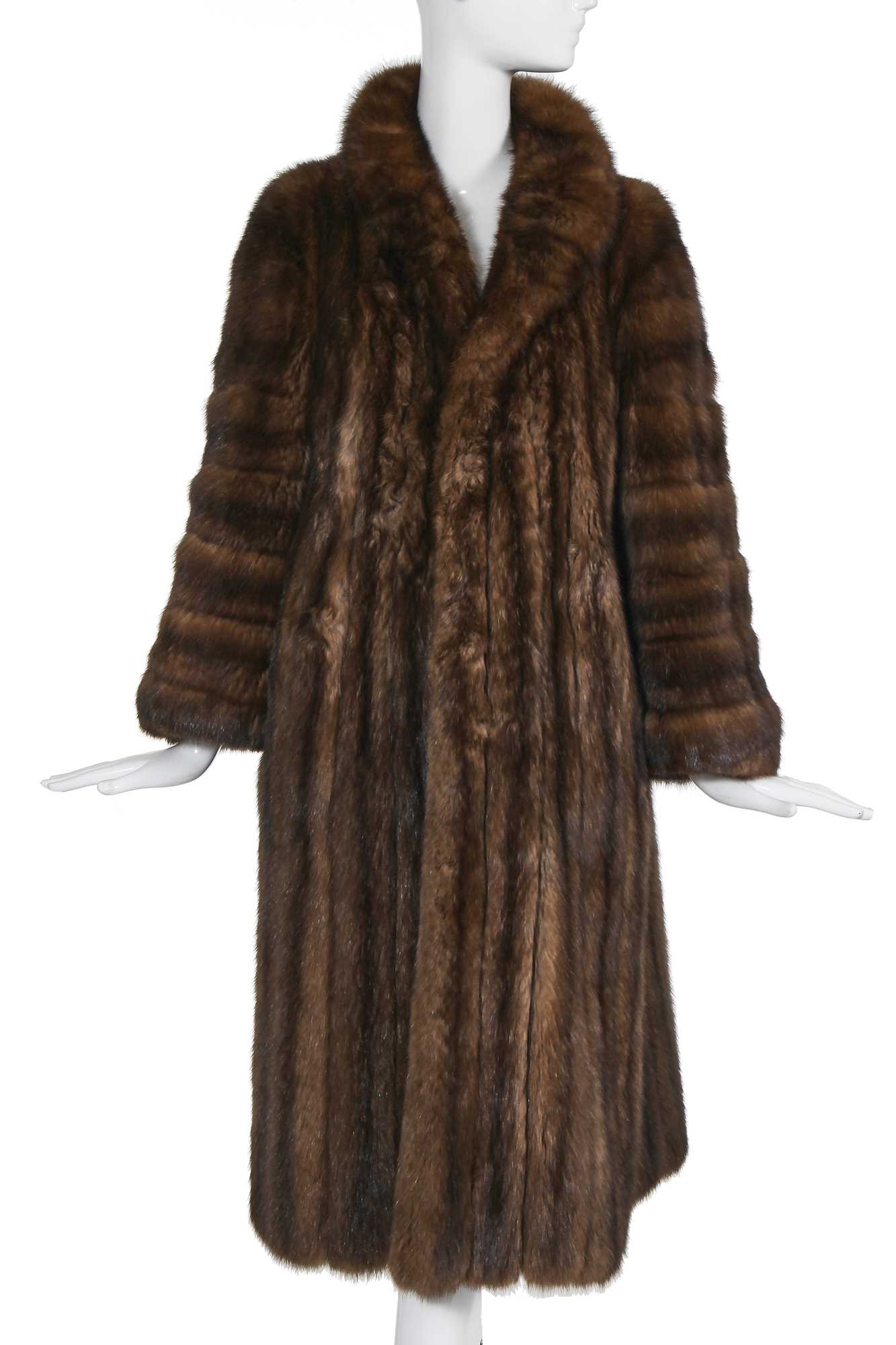 Lot 40 - A sable coat, probably 1970s