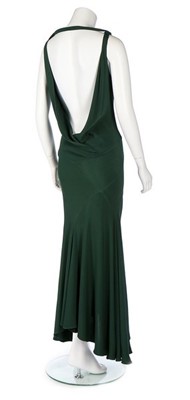 Lot 392 - A John Galliano forest green viscose crêpe...