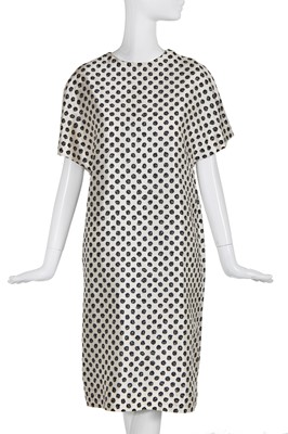 Lot 126 - A Balenciaga couture printed silk day dress, 1960