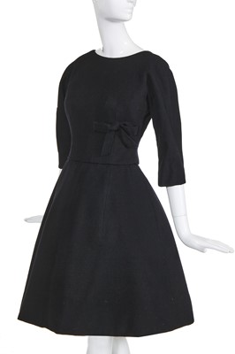 Lot 113 - A Christian Dior couture day-dinner dress, 'Fuseau (Spindle)' line, Autumn-Winter 1957-58