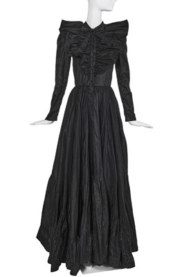 Lot 19 - A Chanel black silk-taffeta ballgown, circa 1986