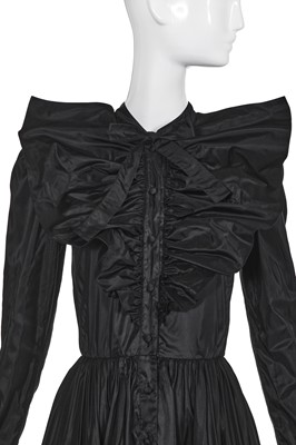 Lot 19 - A Chanel black silk-taffeta ballgown, circa 1986