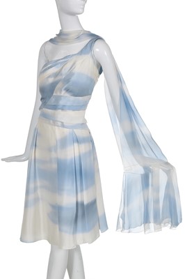 Lot 338 - A Christian Dior by John Galliano sky-printed silk dress, 2007