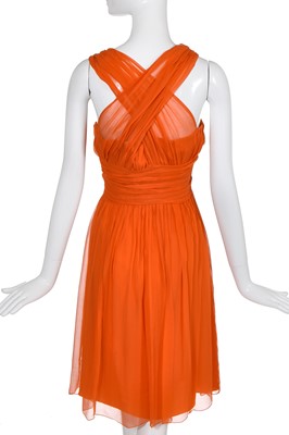 Lot 339 - A Christian Dior by John Galliano orange chiffon cocktail dress, 2007