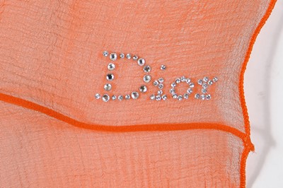 Lot 339 - A Christian Dior by John Galliano orange chiffon cocktail dress, 2007