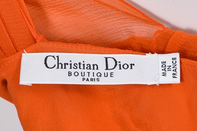 Lot 339 - A Christian Dior by John Galliano orange chiffon cocktail dress, 2007