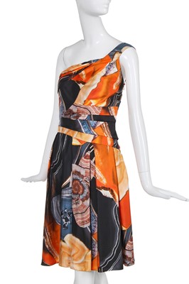 Lot 70 - A Christian Dior by John Galliano malachite print silk dress, 2007