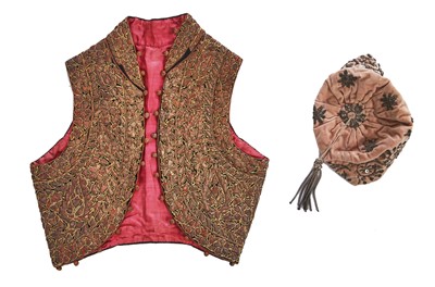Lot 426 - A printed silk/wool gauze day dress circa 1855 and others