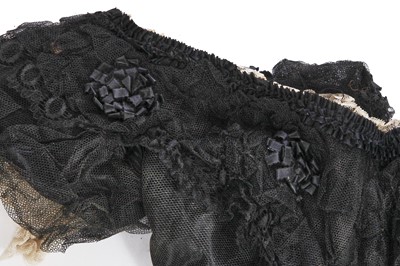 Lot 426 - A printed silk/wool gauze day dress circa 1855 and others