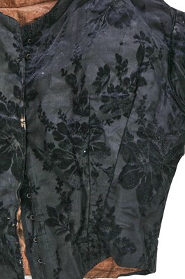 Lot 426 - A printed silk/wool gauze day dress circa 1855 and others
