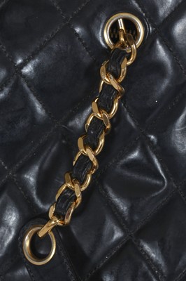 Lot 21 - A Chanel quilted vinyl jumbo bag, 1980s-early 90s