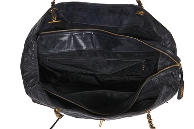 Lot 21 - A Chanel quilted vinyl jumbo bag, 1980s-early 90s