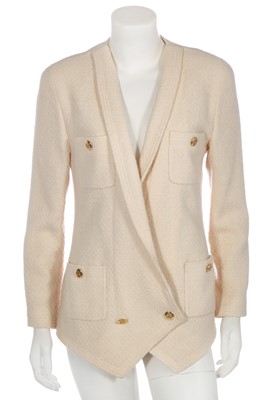 Lot 2 - A Chanel ivory bouclé wool jacket, 1980s