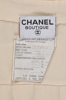 Lot 8 - A Chanel ivory crêpe dress, late 1980s