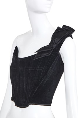 Lot 292 - A Vivienne Westwood black velvet corset, 1990s