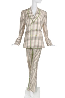 Lot 305 - A John Galliano tattersall wool suit, 'The Baby Maker' collection, Autumn-Winter 1996-97