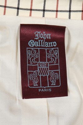 Lot 305 - A John Galliano tattersall wool suit, 'The Baby Maker' collection, Autumn-Winter 1996-97