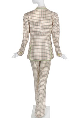 Lot 305 - A John Galliano tattersall wool suit, 'The Baby Maker' collection, Autumn-Winter 1996-97