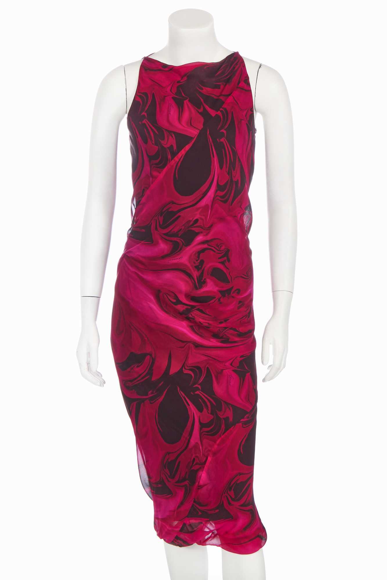 Lot 73 - A Gucci printed chiffon bias-cut dress, 2000s