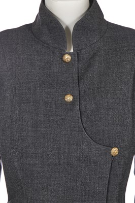 Lot 5 - A Chanel grey wool coat dress, mid-late 1980s