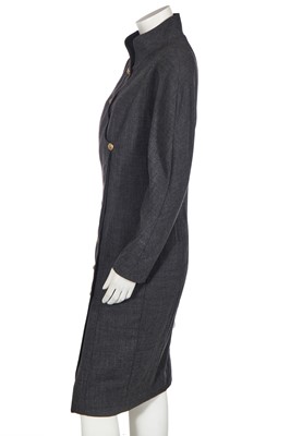 Lot 5 - A Chanel grey wool coat dress, mid-late 1980s