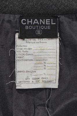 Lot 5 - A Chanel grey wool coat dress, mid-late 1980s