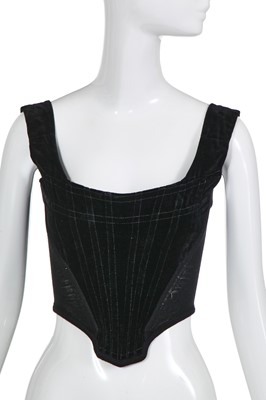 Lot 291 - A Vivienne Westwood black velvet corset, mid-1990s