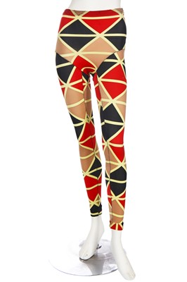 Lot 136 - A pair of Vivienne Westwood lycra harlequin leggings, 'Voyage to Cythera' ,Autumn-Winter 1989-90