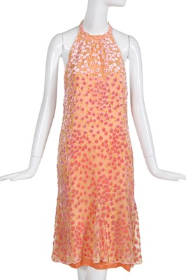 Lot 32 - A Chanel floral devoré velvet  dress, Cruise 2001