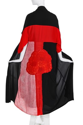 Lot 327 - A rare Yohji Yamamoto black gauze dress and Shibori-dyed kimono, Spring-Summer 1995